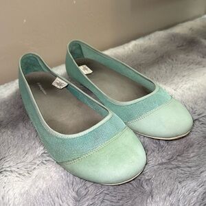 Patagonia Shoes Womens 8 Maha Breathe Ballet Flat Atoll Aqua Leather Slip On